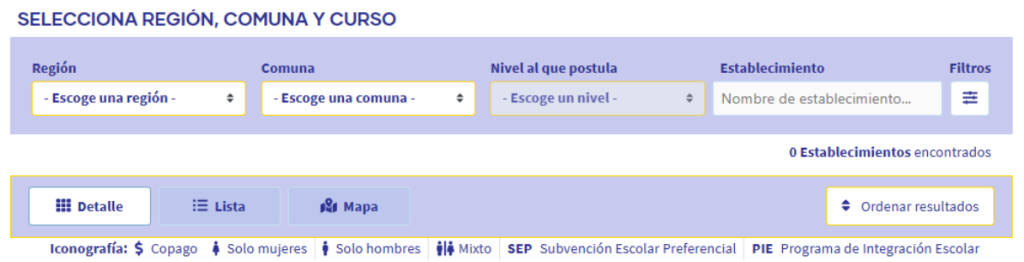 Sistema de Admisión Escolar 2026.
